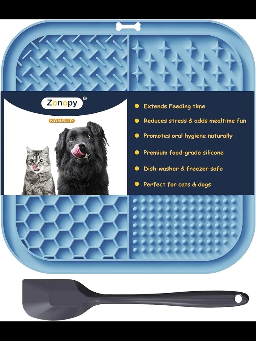 Zonopy Pet Slow Feeder Mat - Light Blue